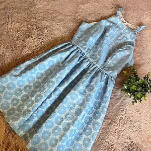 NWOT Wendy Bird Light Icy Blue Floral Formal Party Halter Dress Size: 6